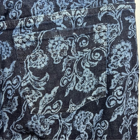 Soft Surroundings Floral Wide Leg Flare Pull on Pants Women's Size L Boho Bell - Picture 9 of 13